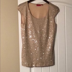 ELLE cap sleeves sequence top